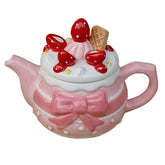 Taza de cerámica con galletas de fresa Cottagecore
